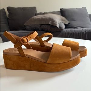 Brown Camper Platform Sandals